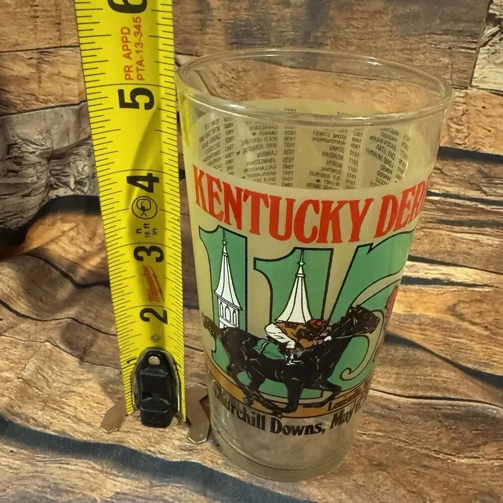 1989 Kentucky Derby Souvenir Churchill Downs Mint Julep Glass 115th Running